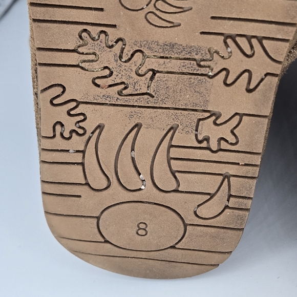 BearPaw Boshie Boots Brown Suede Knit Detail Light Hickory Women's size 8 - Picture 7 of 11